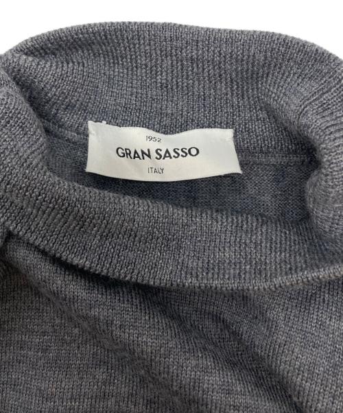 GRAN SASSO（グランサッソ）GRAN SASSO (グランサッソ) 12ゲージウールソリッドモックネックニット グレー サイズ:46の古着・服飾アイテム