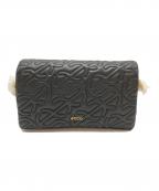 ECCOエコー）の古着「Pinch Large Quilted Wave レザークロスボディバッグ」｜ブラック