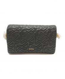 ECCO（エコー）の古着「Pinch Large Quilted Wave レザークロスボディバッグ」｜ブラック
