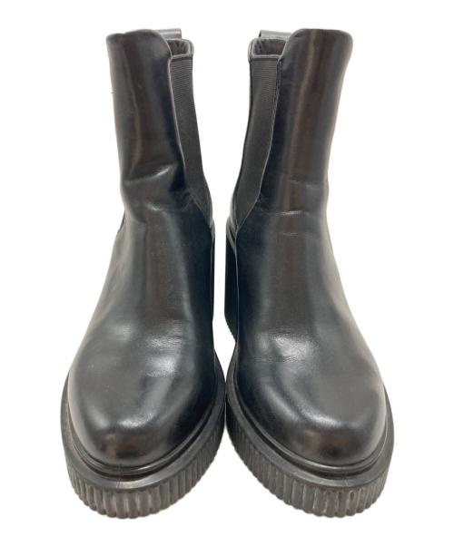 ECCO（エコー）ECCO (エコー) FLUTED HEEL ブラック サイズ:SIZE US4-4.5の古着・服飾アイテム