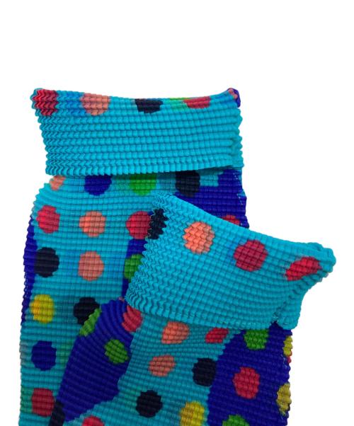 me ISSEY MIYAKE（ミーイッセイ ミヤケ）me ISSEY MIYAKE (ミーイッセイ ミヤケ) ドット柄プリーツカットソー ブルー サイズ:SIZE Freeの古着・服飾アイテム