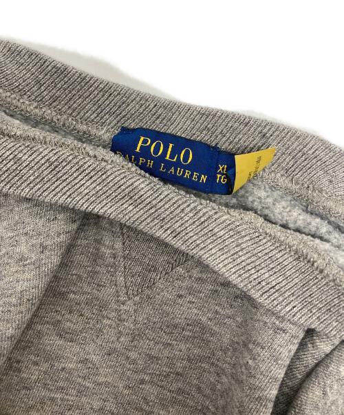 POLO RALPH LAUREN（ポロ・ラルフローレン）POLO RALPH LAUREN (ポロ・ラルフローレン) 裏起毛Vガゼットスウェット グレー サイズ:SIZE XLの古着・服飾アイテム