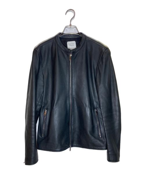 UNITED TOKYO（ユナイテッドトーキョー）UNITED TOKYO (ユナイテッドトーキョー) ラムレザーシングルライダースジャケット ブラック サイズ:2の古着・服飾アイテム