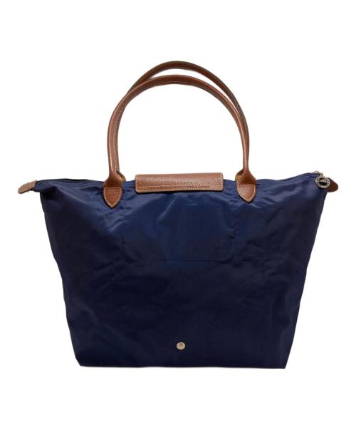 LONGCHAMP（ロンシャン）LONGCHAMP (ロンシャン) ルプリアージュトートバッグ ネイビー×ブラウンの古着・服飾アイテム