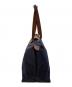 LONGCHAMP (ロンシャン) ルプリアージュトートバッグ ネイビー×ブラウン：9000円