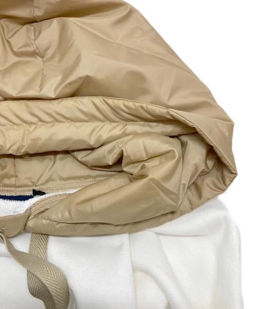 muta MARINE（ムータマリン）muta MARINE (ムータマリン) 中綿フード切替パーカー ホワイト×ベージュ サイズ:7の古着・服飾アイテム