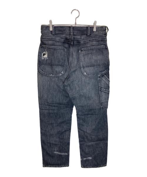 UNITED ARROWS & SONS（ユナイテッドアローズ＆サンズ）UNITED ARROWS & SONS (ユナイテッドアローズ＆サンズ) 刺し子デニムパンツ ブラック サイズ:Ⅼの古着・服飾アイテム