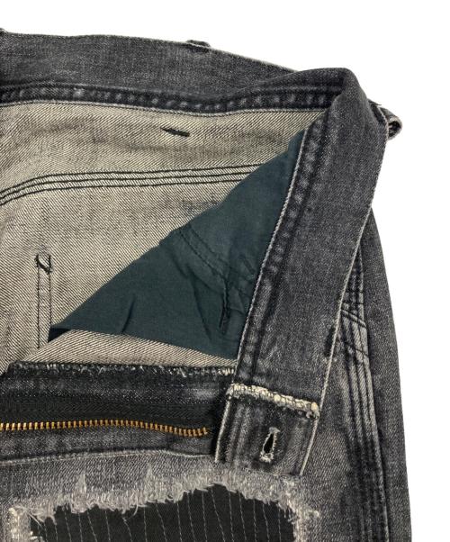 UNITED ARROWS & SONS（ユナイテッドアローズ＆サンズ）UNITED ARROWS & SONS (ユナイテッドアローズ＆サンズ) 刺し子デニムパンツ ブラック サイズ:Ⅼの古着・服飾アイテム