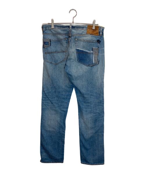 Denim & Supply Ralph Lauren（デニム＆サプライ ラルフローレン）DENIM & SUPPLY RALPH LAUREN (デニム＆サプライ ラルフローレン) リペア加工パッチワークデニムパンツ インディゴ サイズ:W33×L32の古着・服飾アイテム