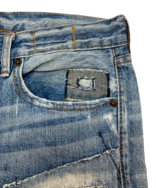 Denim & Supply Ralph Lauren（デニム＆サプライ ラルフローレン）DENIM & SUPPLY RALPH LAUREN (デニム＆サプライ ラルフローレン) リペア加工パッチワークデニムパンツ インディゴ サイズ:W33×L32の古着・服飾アイテム