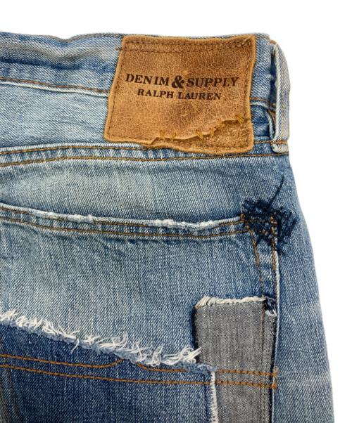 Denim & Supply Ralph Lauren（デニム＆サプライ ラルフローレン）DENIM & SUPPLY RALPH LAUREN (デニム＆サプライ ラルフローレン) リペア加工パッチワークデニムパンツ インディゴ サイズ:W33×L32の古着・服飾アイテム