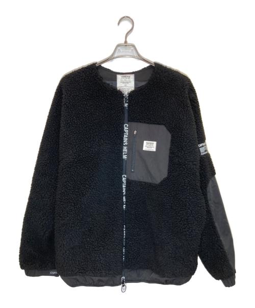 CAPTAINS HELM（キャプテンズヘルム）CAPTAINS HELM (キャプテンズヘルム) NoCollar Boa Fleece Jacket ブラック サイズ:SIZE Lの古着・服飾アイテム