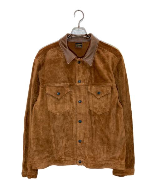 TENDERLOIN（テンダーロイン）TENDERLOIN (テンダーロイン) スウェードトラッカージャケット ブラウン サイズ:LARGEの古着・服飾アイテム
