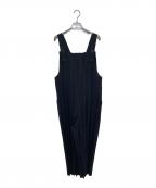 me ISSEY MIYAKEミーイッセイ ミヤケ）の古着「COLOR PLEATS BOTTOM JUMPSUIT」｜ブラック