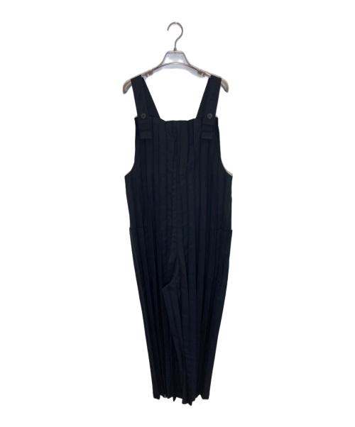 me ISSEY MIYAKE（ミーイッセイ ミヤケ）me ISSEY MIYAKE (ミーイッセイ ミヤケ) COLOR PLEATS BOTTOM JUMPSUIT ブラック サイズ:記載なしの古着・服飾アイテム