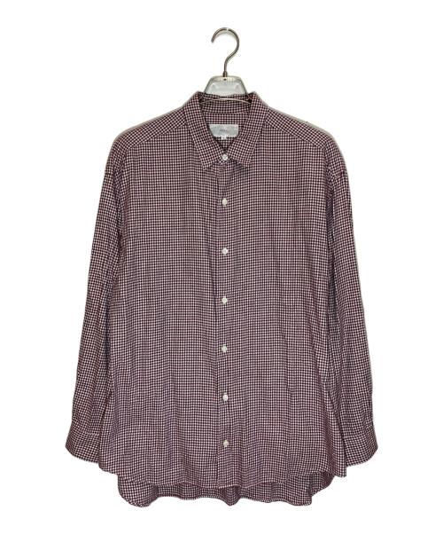 FOLL（フォル）FOLL (フォル) JOURNAL STANDARD (ジャーナルスタンダード) cotton cashmere gingham check daily shir レッド サイズ:3の古着・服飾アイテム