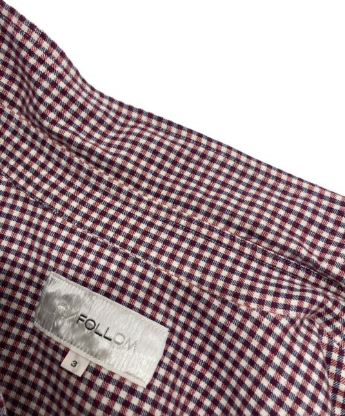 FOLL（フォル）FOLL (フォル) JOURNAL STANDARD (ジャーナルスタンダード) cotton cashmere gingham check daily shir レッド サイズ:3の古着・服飾アイテム