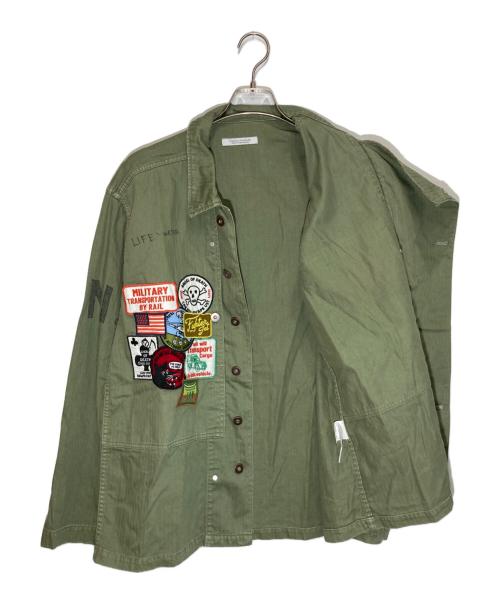 JOURNAL STANDARD（ジャーナルスタンダード）JOURNAL STANDARD (ジャーナルスタンダード) ヘリンボーンツイルミリタリージャケット オリーブ サイズ:Lの古着・服飾アイテム