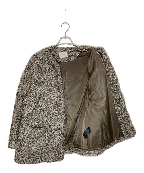 IENA（イエナ）IENA (イエナ) ループヤーンノーカラージャケットコート ブラウン サイズ:SIZE Freeの古着・服飾アイテム