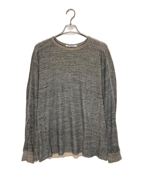 seven by seven（セブンバイセブン）SEVEN BY SEVEN (セブンバイセブン) ORGANIC COTTON THERMAL SHIRTS グレー サイズ:Sの古着・服飾アイテム