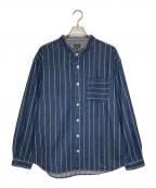 SCHOTT BROS.ショットブロス）の古着「デニムバンドカラーシャツ」｜インディゴ