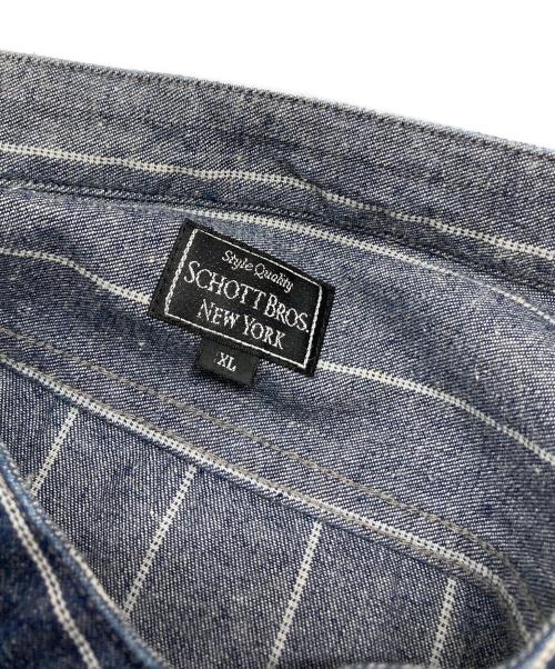 SCHOTT BROS.（ショットブロス）SCHOTT BROS. (ショットブロス) デニムバンドカラーシャツ インディゴ サイズ:SIZE XLの古着・服飾アイテム