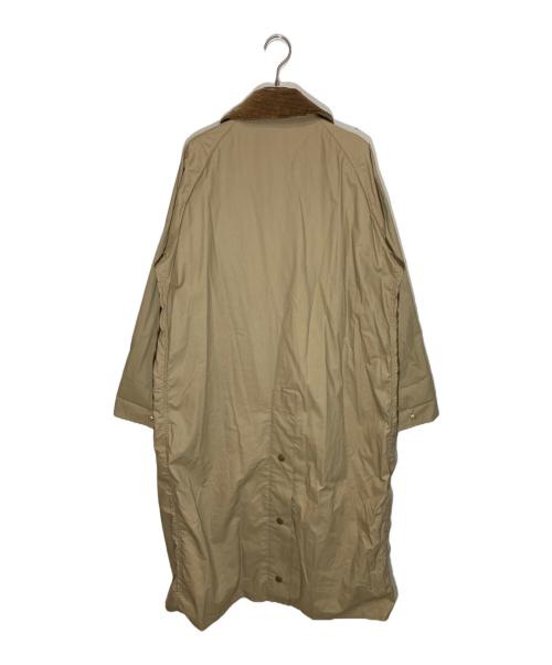 Barbour（バブアー）Barbour (バブアー) OS BURGHLEY ノンワックスロングコート ベージュ サイズ:36の古着・服飾アイテム