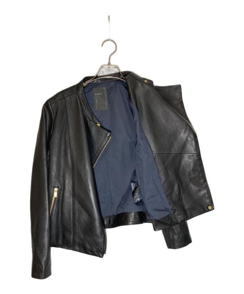 Noble（ノーブル）Noble (ノーブル) ソフトラムレザーライダースブルゾン ブラック サイズ:SIZE M (38)の古着・服飾アイテム