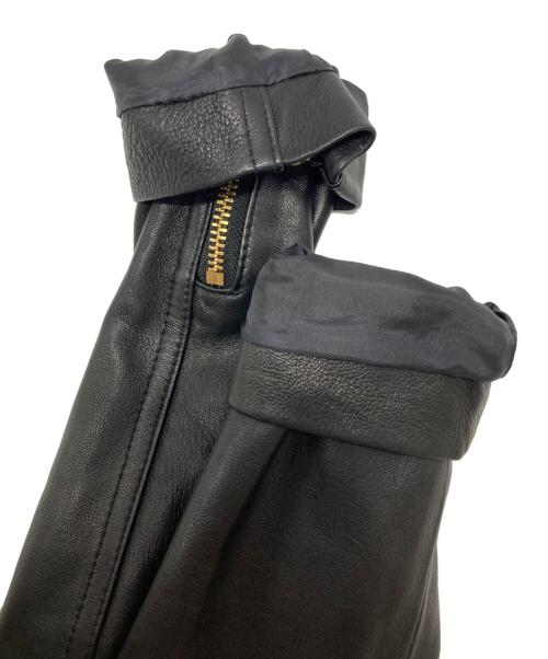 Noble（ノーブル）Noble (ノーブル) ソフトラムレザーライダースブルゾン ブラック サイズ:SIZE M (38)の古着・服飾アイテム