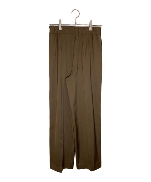 AK+1（エーケーワン）AK+1 (エーケーワン) Demi-Luxe BEAMS (デミルクス ビームス) サテン 側章 ワイドパンツ ブラウン サイズ:38の古着・服飾アイテム