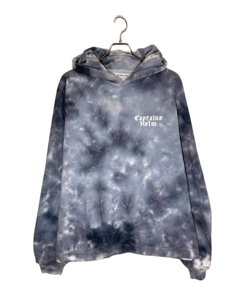 CAPTAINS HELM（キャプテンズヘルム）CAPTAINS HELM (キャプテンズヘルム) TIE-DYE BIG HOODIE グレー×ホワイト サイズ:SIZE XLの古着・服飾アイテム