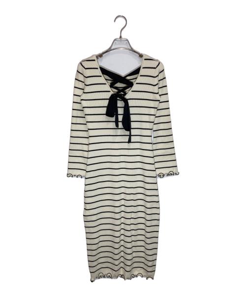 HER LIP TO（ハーリップトゥ）Her lip to (ハーリップトゥ) Be Mine Back Lace-Up Long Dress アイボリー サイズ:SIZE Sの古着・服飾アイテム