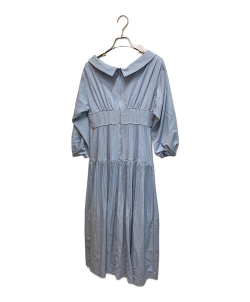 HER LIP TO（ハーリップトゥ）HER LIP TO (ハーリップトゥ) Pleated Open Shirt Dress ブルー サイズ:SIZE Sの古着・服飾アイテム