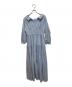 HER LIP TO（ハーリップトゥ）の古着「Pleated Open Shirt Dress」｜ブルー