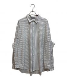 KANEMASA（カネマサ）の古着「LONDON STRIPE DRESS JERSEY SHIRT」｜ホワイト×ネイビー
