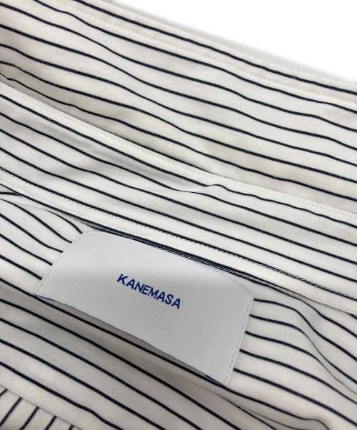 KANEMASA（カネマサ）KANEMASA (カネマサ) LONDON STRIPE DRESS JERSEY SHIRT ホワイト×ネイビー サイズ:SIZE 2の古着・服飾アイテム