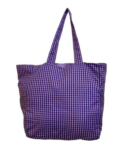 hagg（ヘイグ）hagg (ヘイグ) グレープチェックロゴトートバッグ パープル サイズ:-の古着・服飾アイテム