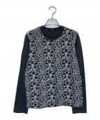 tricot COMME des GARCONSトリココムデギャルソン）の古着「花刺繍クルーネックニット」｜グレー