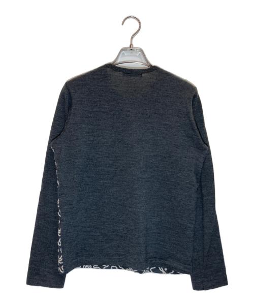 tricot COMME des GARCONS（トリココムデギャルソン）tricot COMME des GARCONS (トリココムデギャルソン) 花刺繍クルーネックニット グレー サイズ:-の古着・服飾アイテム