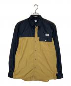 THE NORTH FACEザ ノース フェイス）の古着「L/S Nuptse Shirt」｜ブラウン×ブラック