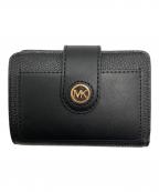 MICHAEL KORSマイケルコース）の古着「MK CHARM タブコンパクトポケットウォレットスモール」｜ブラック