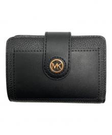 MICHAEL KORS（マイケルコース）の古着「MK CHARM タブコンパクトポケットウォレットスモール」｜ブラック