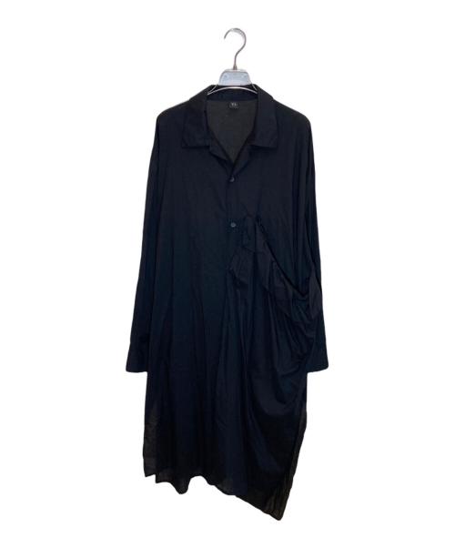 Y's（ワイズ）Y's (ワイズ) 60-LAWN GATHERED FLAP DRESS ブラック サイズ:SIZE 2の古着・服飾アイテム