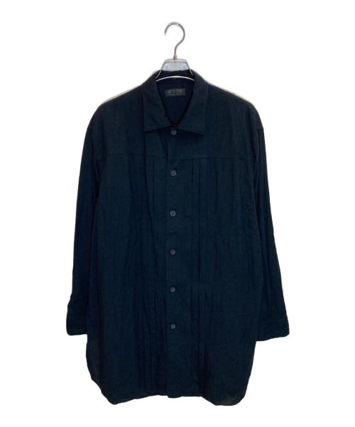 s'yte（サイト）s'yte (サイト) COTTON/LINEN POPLIN PLEATED OVERSIZE SHIRT ブラック サイズ:SIZE 3の古着・服飾アイテム