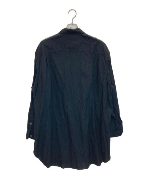 s'yte（サイト）s'yte (サイト) COTTON/LINEN POPLIN PLEATED OVERSIZE SHIRT ブラック サイズ:SIZE 3の古着・服飾アイテム