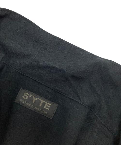 s'yte（サイト）s'yte (サイト) COTTON/LINEN POPLIN PLEATED OVERSIZE SHIRT ブラック サイズ:SIZE 3の古着・服飾アイテム