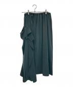 Y'sワイズ）の古着「GATHERED SKIRT」｜オリーブ
