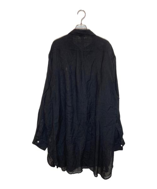 POLO RALPH LAUREN（ポロ・ラルフローレン）POLO RALPH LAUREN (ポロ・ラルフローレン) コットンリネンシャツワンピース ブラック サイズ:SIZE XLの古着・服飾アイテム