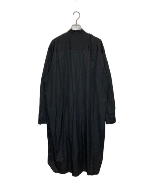 s'yte（サイト）s'yte (サイト) COTTON BROAD CLOTH STAND COLLAR LONG SHIRT WITH ROUNDED HEM ブラック サイズ:SIZE 3の古着・服飾アイテム