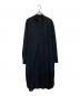 s'yte（サイト）の古着「COTTON BROAD CLOTH STAND COLLAR LONG SHIRT WITH ROUNDED HEM」｜ブラック